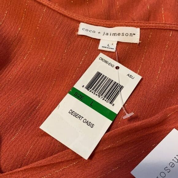 Coco + Jaimeson Blouse NWT Large Desert Oasis - Picture 7 of 7